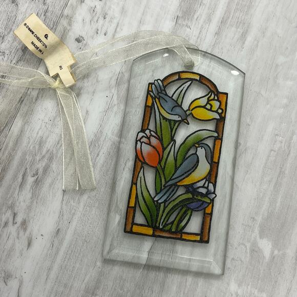 Vintage Bundle Of Sun Catcher Hanging Ornament Decorations Cow Birds Ships - Picture 2 of 12